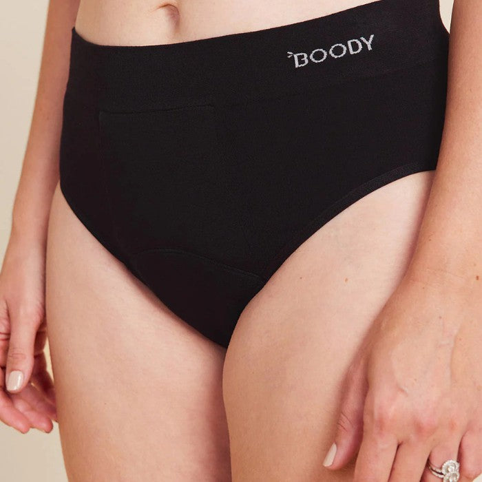 Boody Period and Leak Proof Classic Underwear made from bamboo viscose, reusable period underwear that is absorbable, protective, and leak proof for comfortable full coverage.