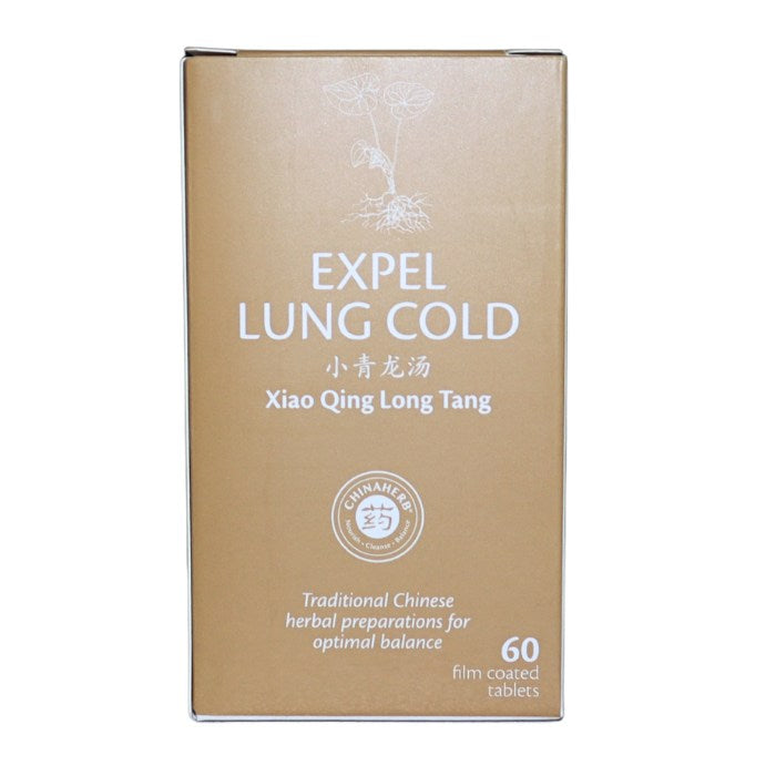 Expel Lung Cold Xiao Qing Long Tang herbal supplement formulated to relieve chest congestion, reduce phlegm, and support respiratory comfort and lung health.