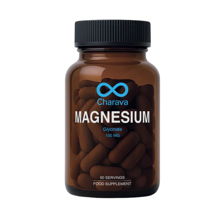 Charava Magnesium Glycinate – clean, bioavailable magnesium supplement for stress, sleep, and muscle support