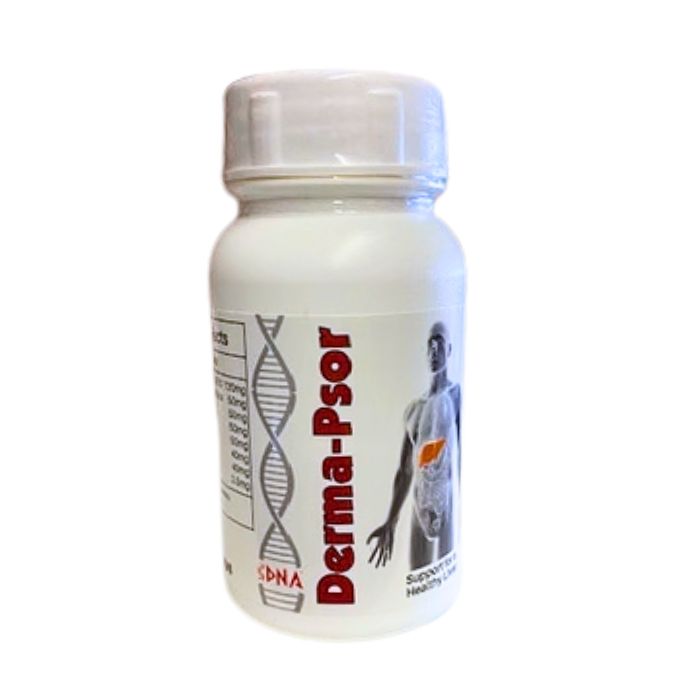 Derma-Psor nutritional supplement formulated to support skin health, skin barrier function and nutritional needs associated with psoriasis.