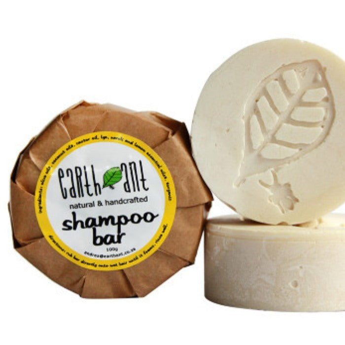 Earth Ant Shampoo Bar natural solid cleanser nourishing hair scalp hydration shine frizz control with plant oils and citrus essential oils
