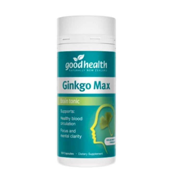 Good Health Ginkgo Max high-potency Ginkgo supplement supporting focus, mental clarity, alertness and healthy blood circulation daily