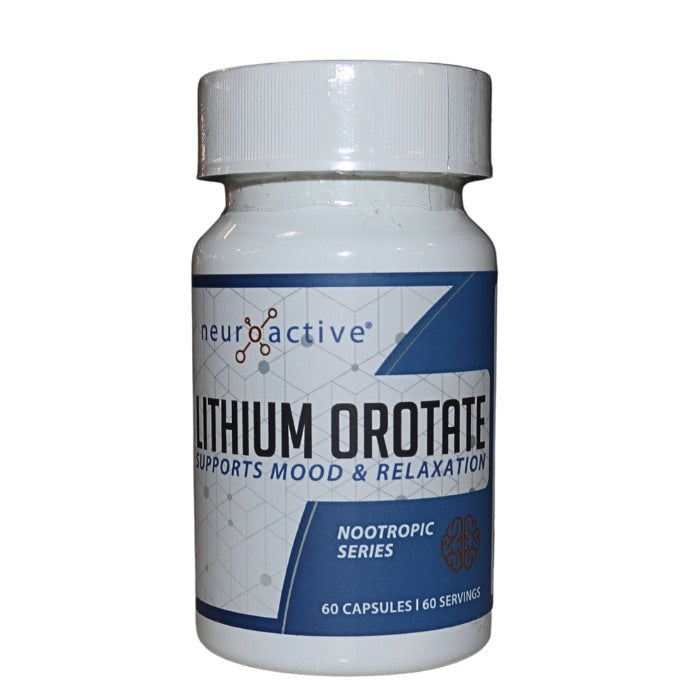 NeuroActive Lithium Orotate – nootropic supplement for mood and relaxation support, 60 capsules, part of the Nootropic Series