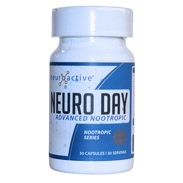 Neuro Day by Neuroactive, an advanced nootropic supplement designed to enhance mental clarity, focus, and cognitive performance throughout the day.