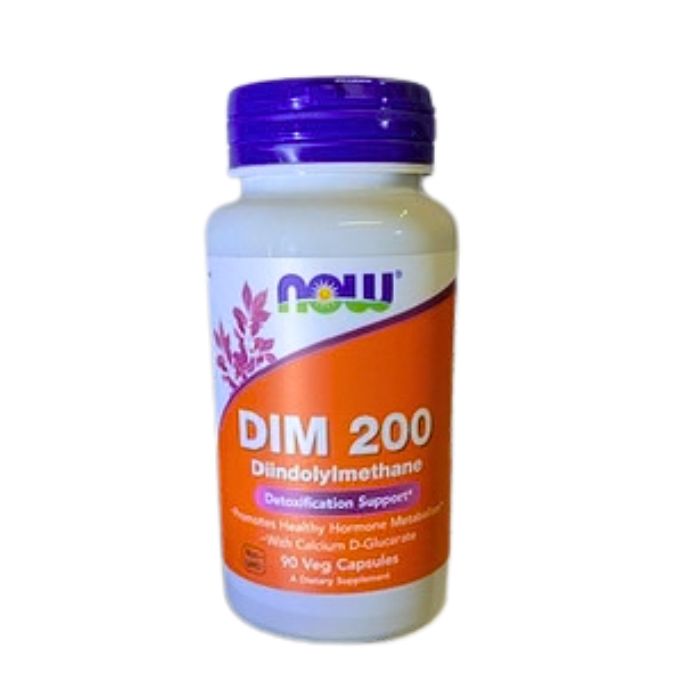 NOW DIM 200 diindolylmethane supplement supporting healthy oestrogen metabolism, hormonal balance, antioxidant and cellular health daily