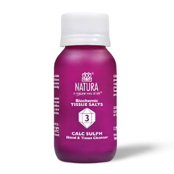 NATURA Calc Sulph No. 3 Biochemic Tissue Salt to support skin repair, blood cleansing and recovery from minor infections.