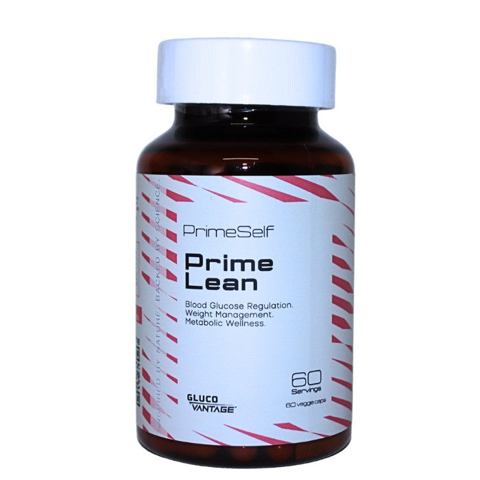 Alt tag: PrimeSelf Prime Lean supplement designed to support blood glucose regulation, aid in weight management, and enhance metabolic wellness.