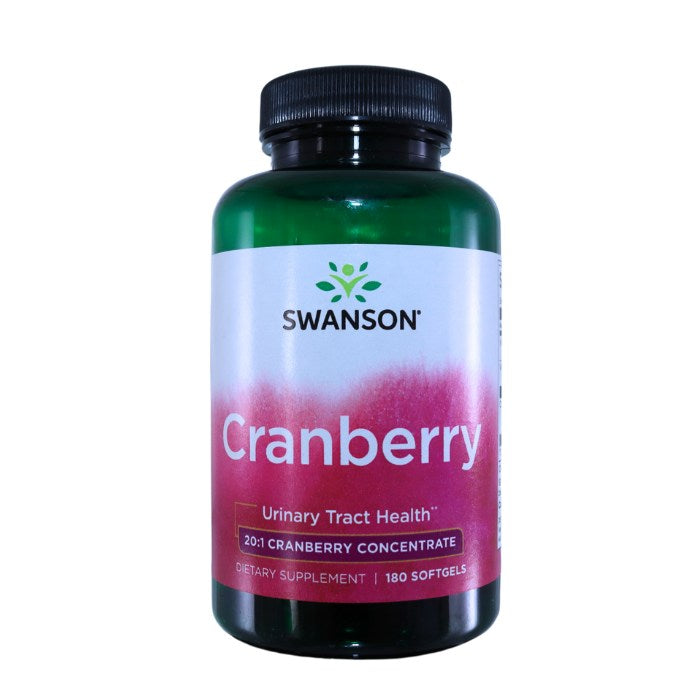 Swanson Cranberry Concentrate softgels support urinary tract health, bladder function, and provide antioxidant protection.
