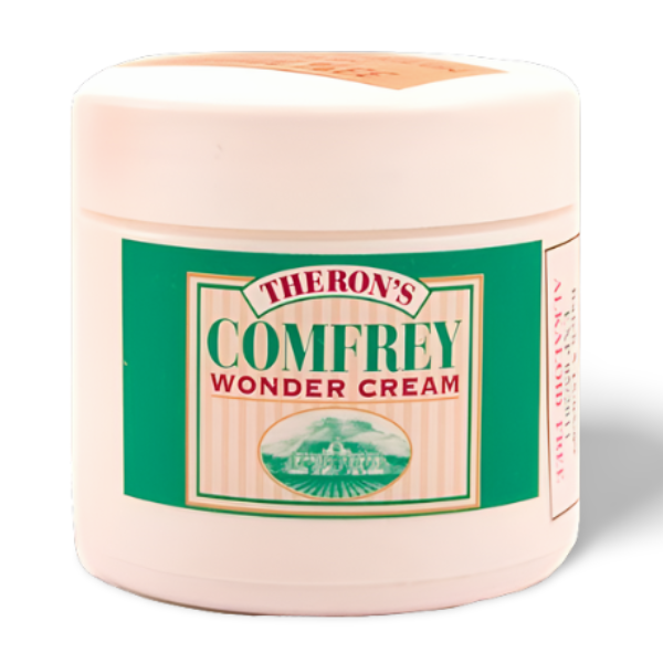 THERON'S Comfrey Wonder Cream – natural herbal remedy for bruises, wounds, inflammation and joint pain in a healing cream base.