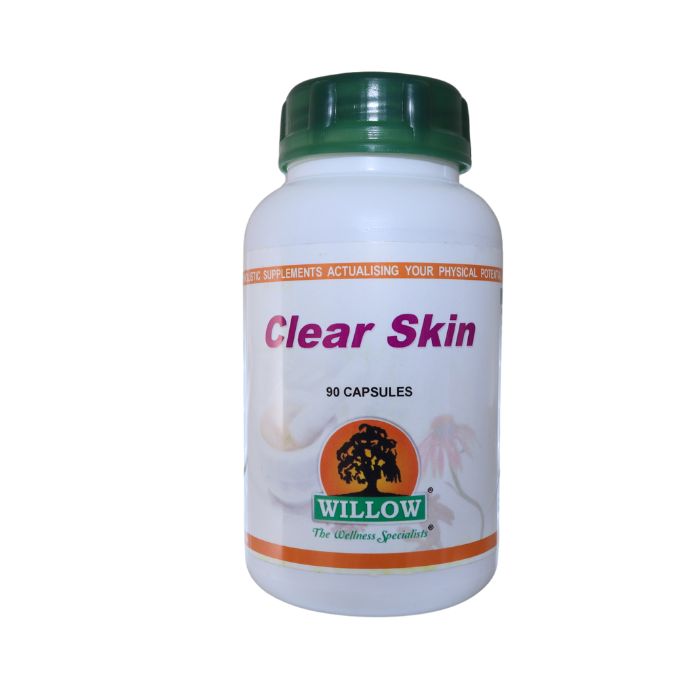 Willow Clear Skin 90 capsules - natural supplement promoting healthy, clear skin by supporting detoxification and skin nourishment.