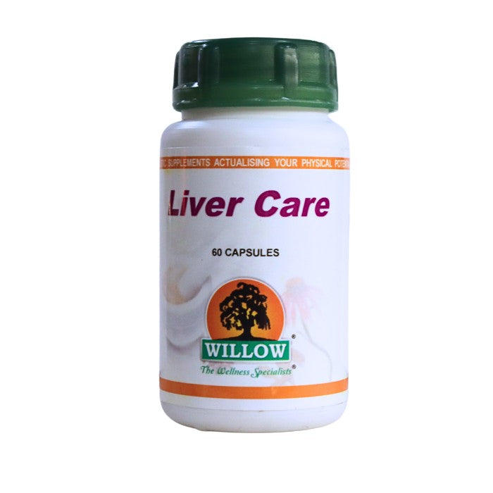 Willow Liver Care Capsules – 60-count herbal supplement supporting liver detox, function, and protection with natural plant-based ingredients.