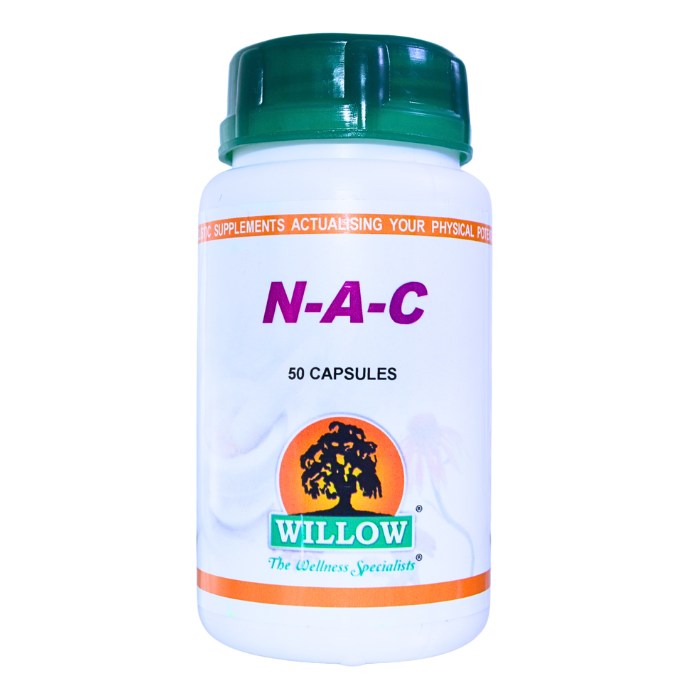 Willow N-A-C is a powerful antioxidant supplement that supports liver detoxification, respiratory health, and the production of glutathione for cellular protection.