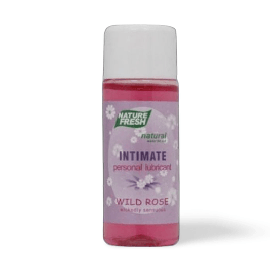 NATURE FRESH Intimate Lubricant Wild Rose — gentle, plant-based gel with wild rose extract offering calming, floral care for daily intimate use.