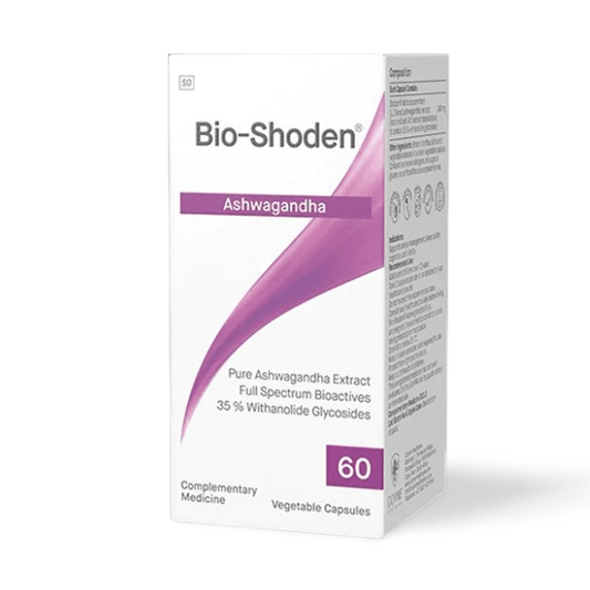 This extract provides:  240mg of Shoden® extract per capsule Standardised pharmaceutical quality. Full spectrum of bioactive. High potency delivering 35% withanolide glycosides. an incredible Ashwagandha supplement from The Good Stuff dischem near me. 