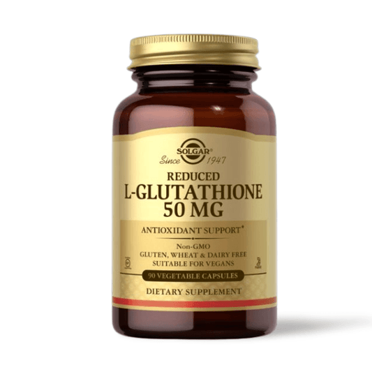 Solgar L-glutathione 50mg for optimum health. Amino acids are the building blocks of protein and are needed in several internal functions of the body | The Good Stuff Health Shop