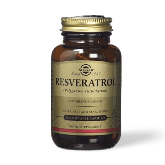 Buy Solgar Resveratrol known today as a popular beauty ingredient and heart health-friendly found in red wine - Shop optimum health supplements from The Good Stuff