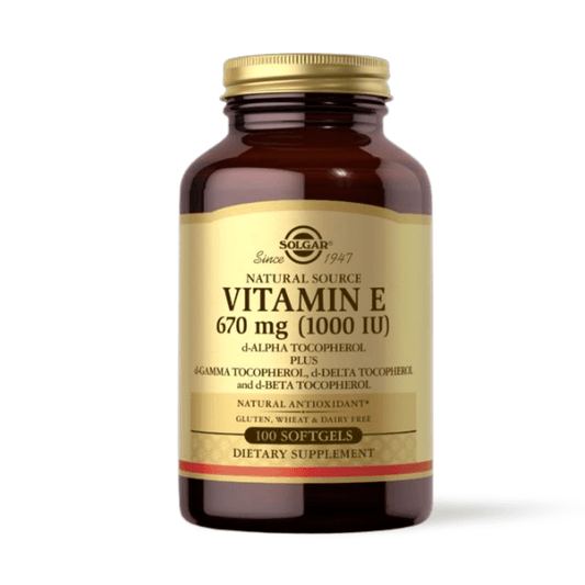 Solgar ® Vitamin E 671 mg (1000 IU) Softgels, come in soft gel form to support the absorption of this fat-soluble nutrient and contains the recommended daily intake of Vitamin E is just one softgel - The Good Stuff Health Shop Johannesburg