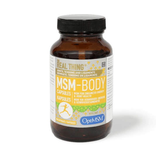 Not all MSM is created equal. The MSM in The Real Thing MSM-Body is created to be better than any other. MSM-Body from The Good Stuff Health Shop near me. 