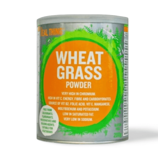 They're made from the whole grass plant. So these wholesome whole-leaf powders contain the wheat and barley grass' juicy nutrients along with its insoluble fibre. That's why they're more affordable, and ideal for people with gastrointestinal conditions or those who need a high-fibre diet. The Good Stuff Health Shop and Wheatgrass.