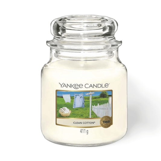 YANKEE Classic Candle - Clean Cotton - THE GOOD STUFF