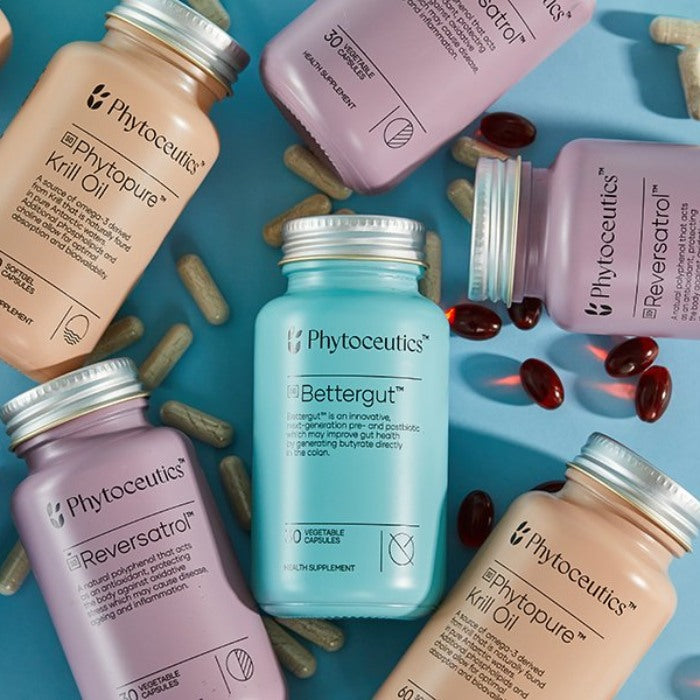 Phytoceutics Bettergut, Reversatrol, and Phytopure Krill Oil supplements – gut and immune health support from The Good Stuff.
