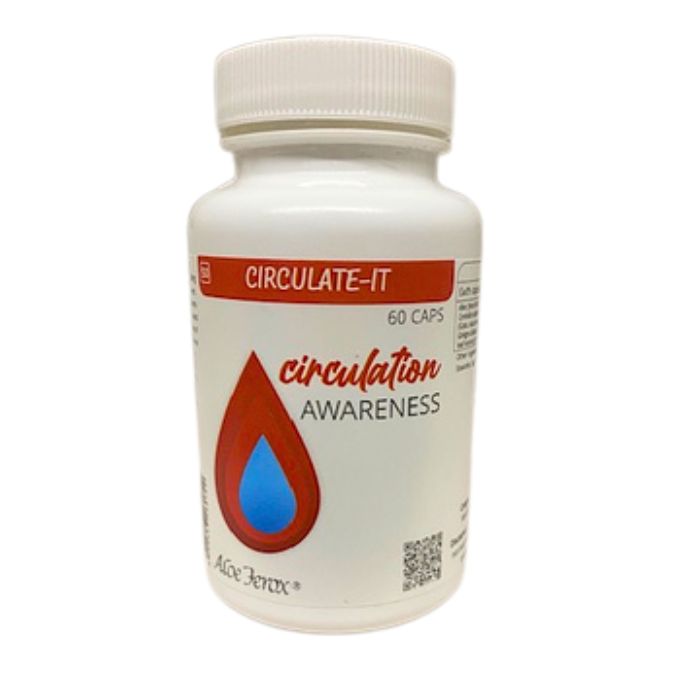 Circulate-it Capsules herbal blood circulation supplement for lymphatic wellness, healthy fluid balance and daily body care support.