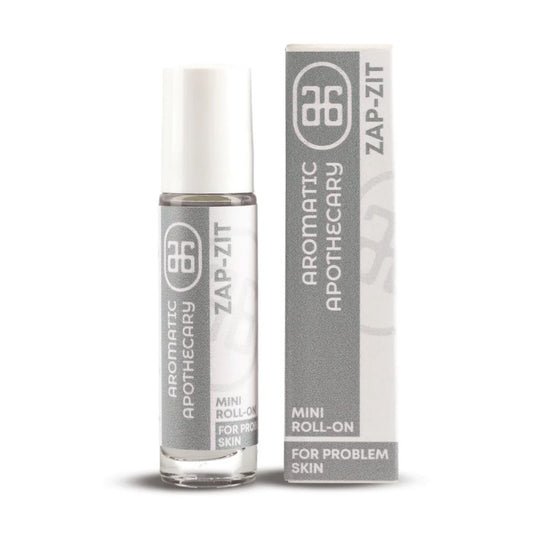 Aromatic Apothecary Zap-Zit Mini Roll-On – Natural blemish treatment for problem skin, reducing redness and breakouts, available at The Good Stuff.