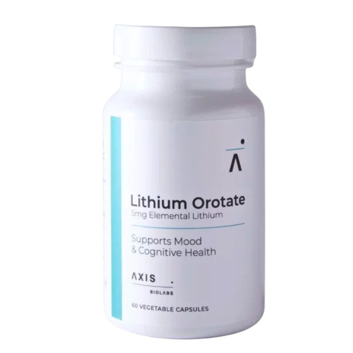 AXIS Lithium Orotate provides low dose lithium for mood balance, emotional calm, stress resilience and cognitive wellness support.
