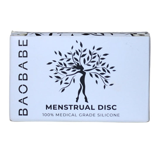 Alt tag: "Baobabe Menstrual Disc made from 100% medical grade silicone for comfortable, reusable, and eco-friendly menstrual care."
