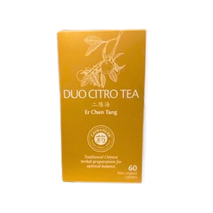 Duo Citro Tea Er Chen Tang traditional Chinese herbal formula for phlegm, chronic cough, chest fullness, congestion and digestive support.
