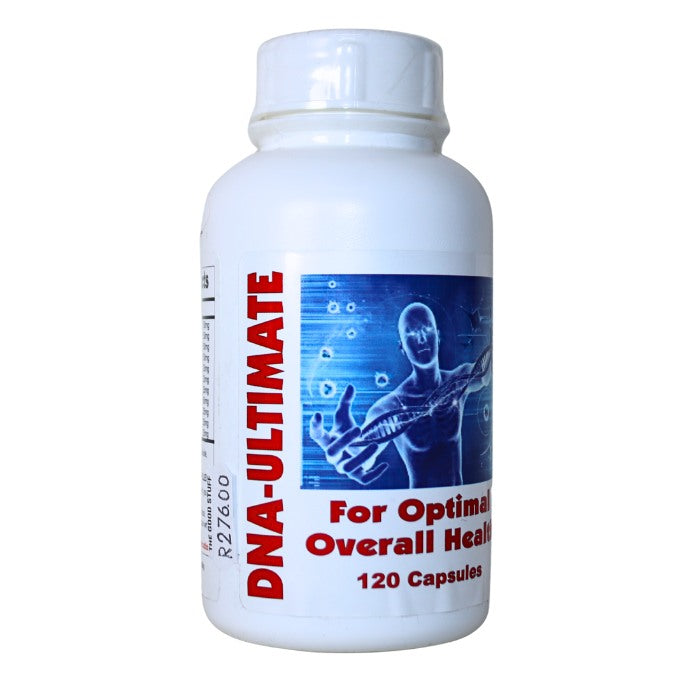 Alt text: DNA-Ultimate supplement in capsule form designed to promote optimal overall health, vitality, and well-being.
