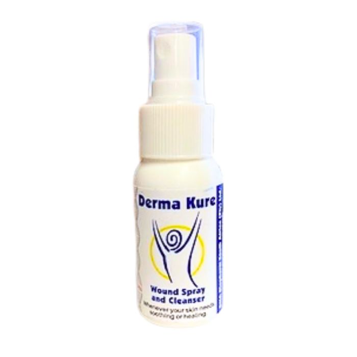 Derma Kure Wound Spray and Cleanser for cleansing wounds, supporting natural healing and caring for cuts, grazes and minor skin injuries.