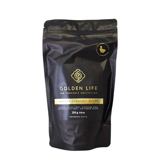 Golden Life Golden Turmeric Blend is a vegan, preservative-free turmeric powder mix that supports joint health, aids digestion, boosts immunity, and helps reduce inflammation.
