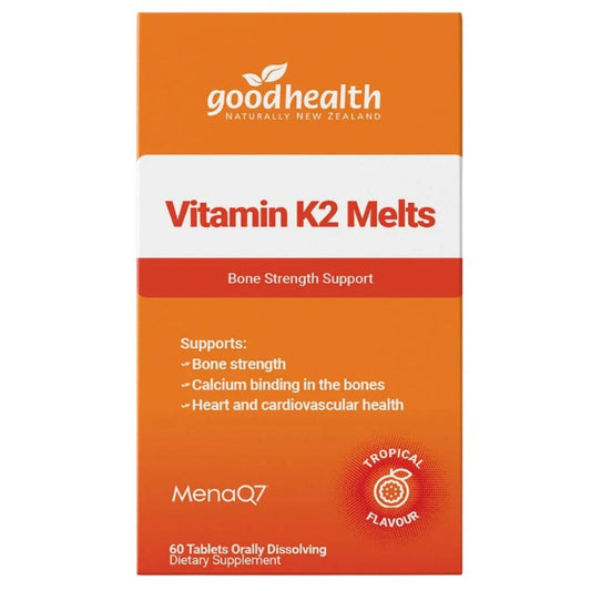 Good Health Vitamin K2 melts support bone strength calcium absorption and cardiovascular health with fast dissolving convenient format
