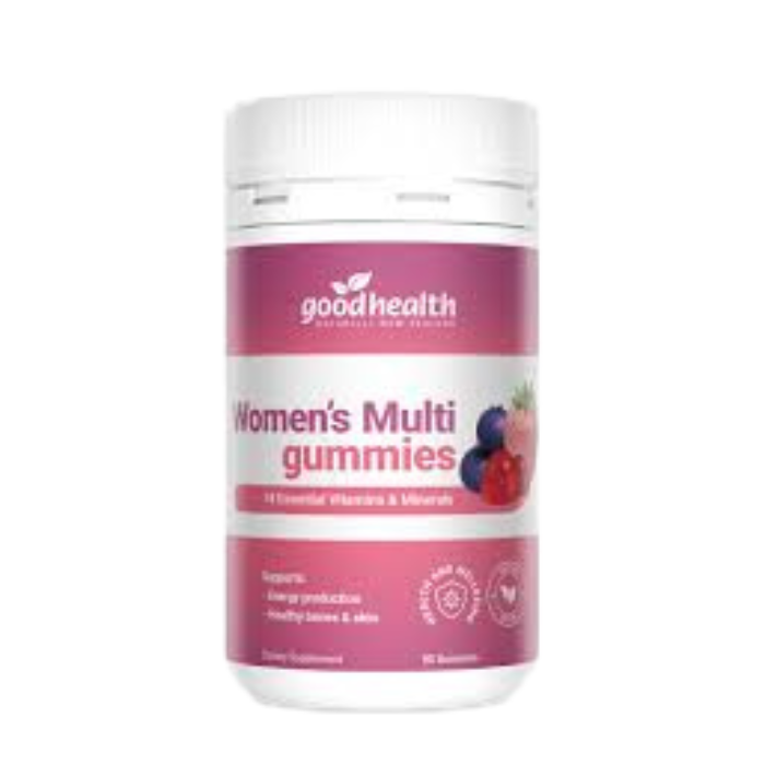 GOOD HEALTH Women’s Multi Gummies support energy, immunity, bone health, and hormones with clean, vegan-friendly daily nutrition.