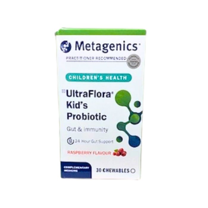 METAGENICS Ultra Kids Probiotics children's probiotic supplement for daily gut health, digestive balance and immune support for kids.