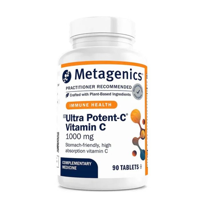 Metagenics Ultra Potent C Vitamin C, high-potency buffered vitamin C supplement for gentle absorption and antioxidant support daily.
