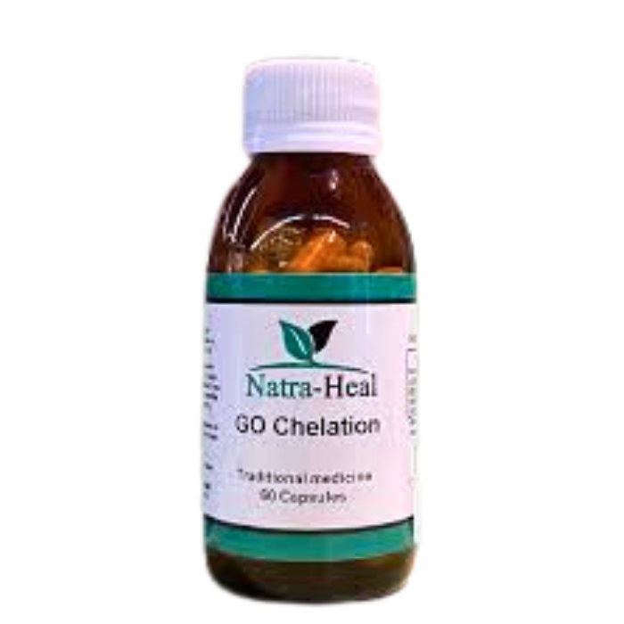 Natra-Heal GO Chelation traditional medicine capsules formulated to support detoxification and heavy metal cleansing support
