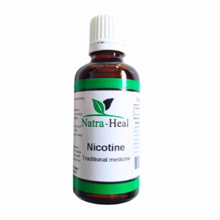Alt tag: Natra-Heal Nicotine Traditional Medicine,  used in natural therapy to support focus, alertness, appetite control, and cognitive health.
