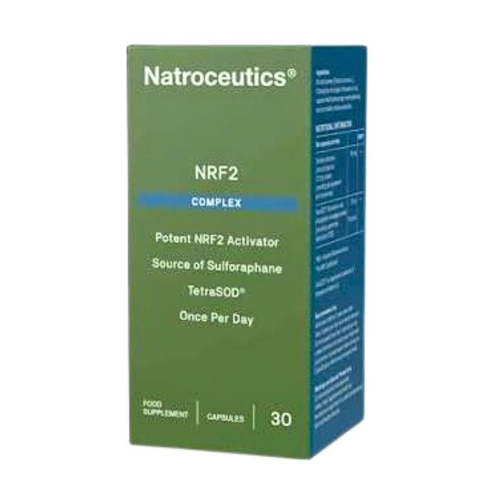 Natroceutics NRF Complex with Sulforaphane and TetraSOD for antioxidant, detoxification and cellular defence support daily use.