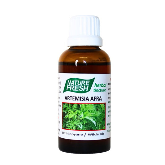 Nature Fresh Artemisia Afra is a traditional herbal tincture made from Umhlonyane, known for its immune-supporting, antiviral, and respiratory health benefits.
