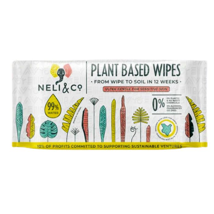 NELI & CO Plant Based Wipes for gentle everyday cleansing, convenient personal hygiene and refreshing care at home or on the go.