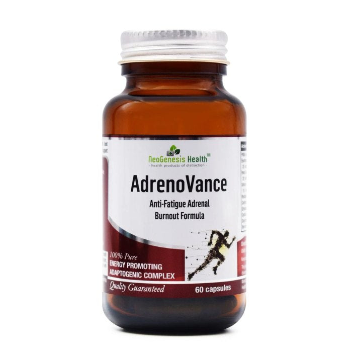 **NeoGenesis Adrenovance adaptogenic wellness supplement formulated to support energy, stress resilience, adrenal health and daily vitality**
