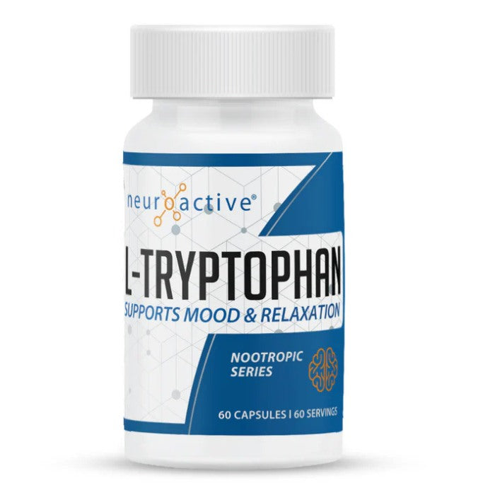 NeuroActive L-Tryptophan supplement supporting mood balance relaxation serotonin production sleep quality and cognitive wellbeing
