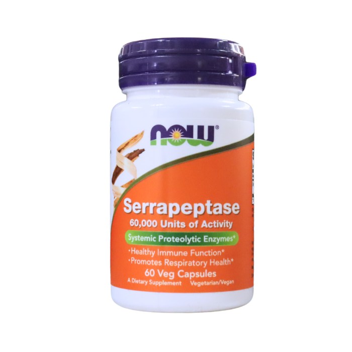 NOW Serrapeptase – systemic enzyme supplement that supports immune health, reduces inflammation, promotes circulation, and respiratory wellness.
