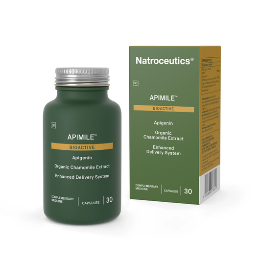 Natroceutics Ampimile apigenin and chamomile supplement for calm sleep support healthy ageing and relaxation