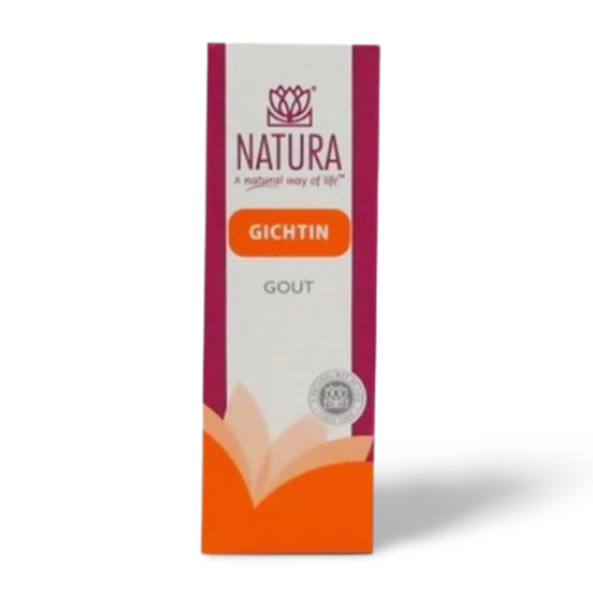 NATURA Gichtin – homeopathic remedy for gout, targeting joint inflammation, uric acid buildup, and pain relief naturally.