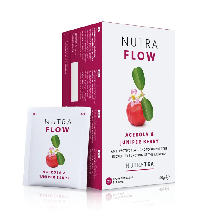 NUTRA TEA Flow – Herbal tea with parsley, juniper and cranberry to support urinary flow, kidney function and natural detoxification.