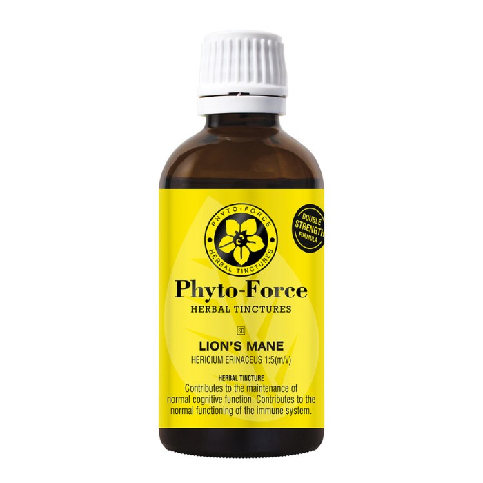 Phyto-Force Lion’s Mane Herbal Tincture is a double strength liquid extract formulated to support cognitive function, mental clarity, and healthy immune system function.
