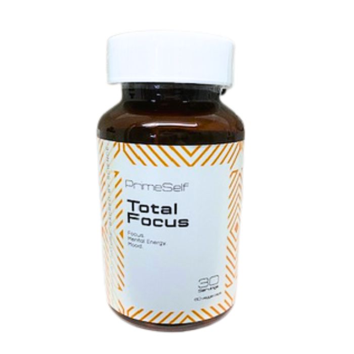 PrimeSelf Total Focus nootropic capsules with caffeine, L-Theanine and Panax Ginseng for mental clarity and daily focus support